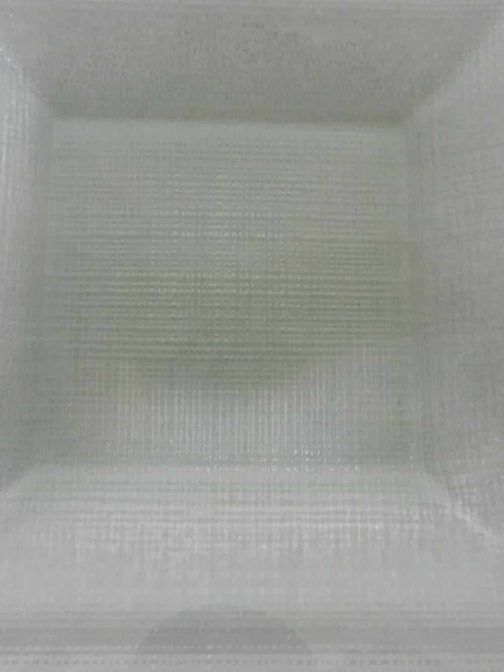 Crate & Barrel Pastel Square Side Appetizer Dessert Starter Glass Plates Set 4